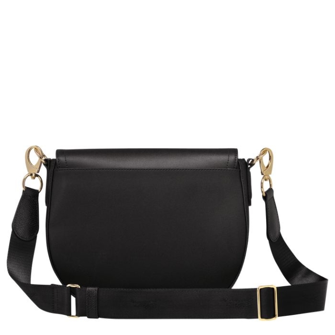 Black Longchamp Cavalcade M Women's Crossbody Bags | US-7390ODN