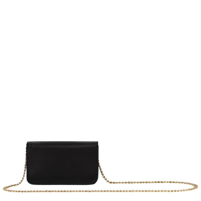 Black Longchamp Cavalcade Women's Wallets On Chain | US-3485DUX