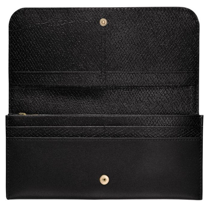 Black Longchamp Cavalcade Women's Wallets | US-9873QGW