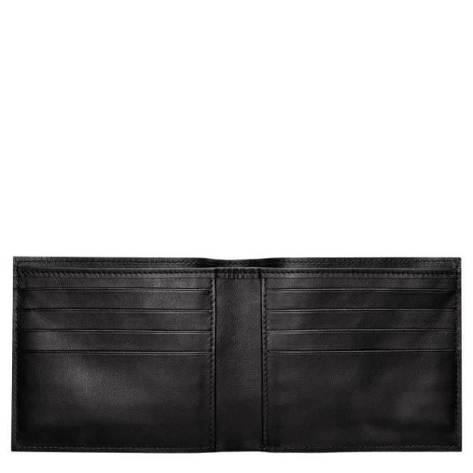 Black Longchamp Croco Block Men's Wallets | US-4680XAG