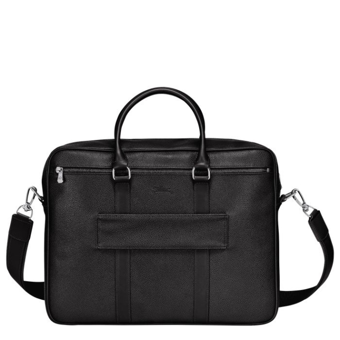 Black Longchamp Le Foulonné M Men's Document Holders | US-6278GRC