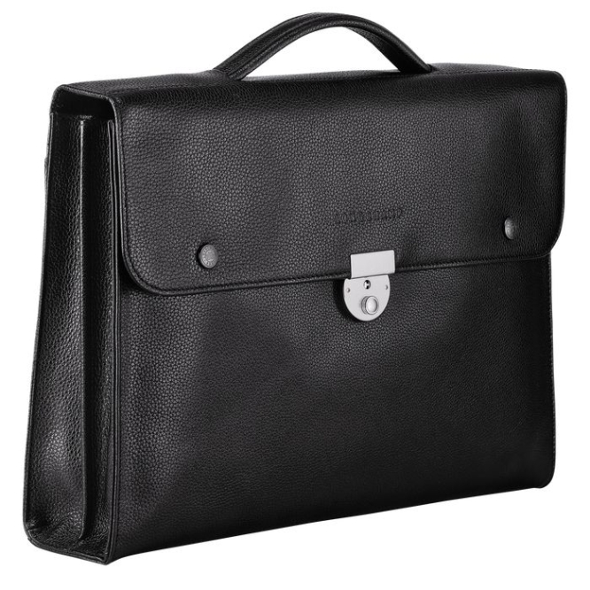 Black Longchamp Le Foulonné M Women's Document Holders | US-0918VYZ