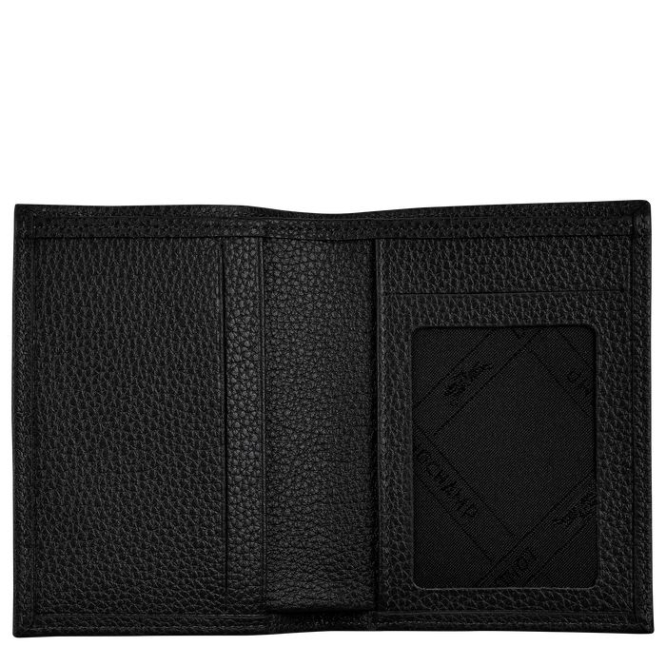 Black Longchamp Le Foulonné Men's Cardholders & Coin Purses | US-1235WCK