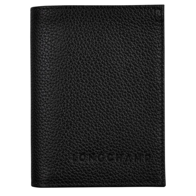 Black Longchamp Le Foulonné Men\'s Cardholders & Coin Purses | US-1235WCK