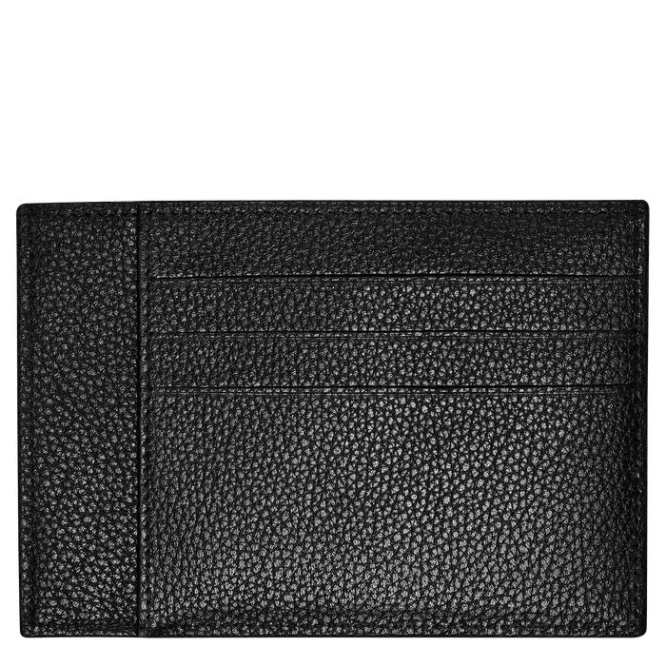 Black Longchamp Le Foulonné Men's Cardholders & Coin Purses | US-3481YXW