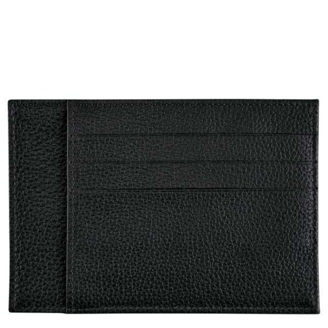 Black Longchamp Le Foulonné Men's Cardholders & Coin Purses | US-3481YXW