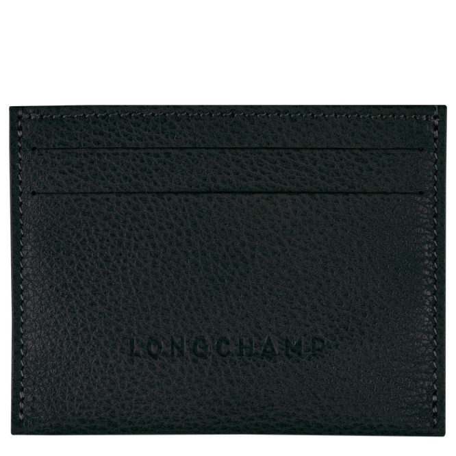 Black Longchamp Le Foulonné Men\'s Cardholders & Coin Purses | US-6375AOU