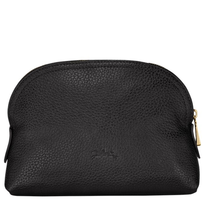 Black Longchamp Le Foulonné Men's Pouches & Cases | US-0291ZVC