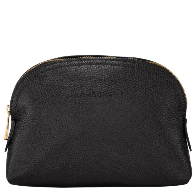 Black Longchamp Le Foulonné Men\'s Pouches & Cases | US-0291ZVC