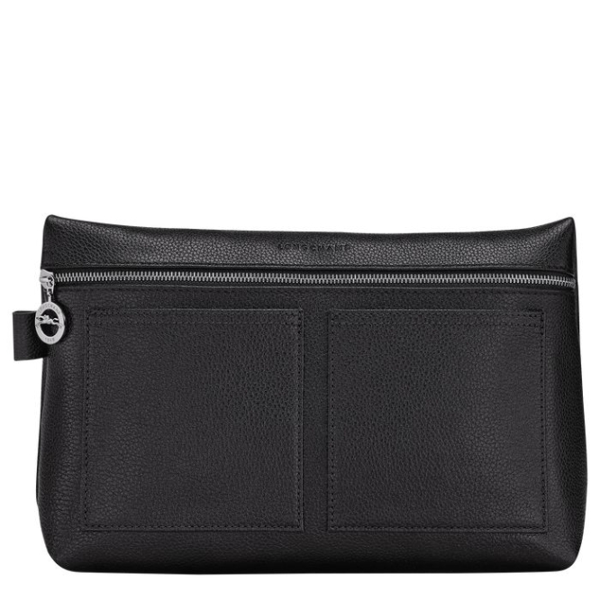 Black Longchamp Le Foulonné Men\'s Toiletry Bags | US-3962FAU