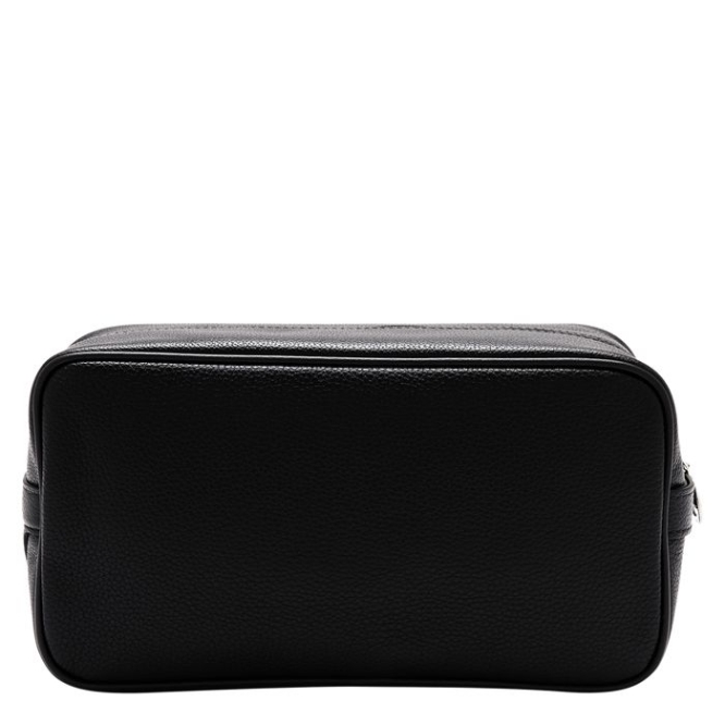 Black Longchamp Le Foulonné Men's Toiletry Bags | US-8629ZDG