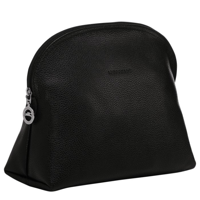 Black Longchamp Le Foulonné Men's Toiletry Bags | US-9087GTQ