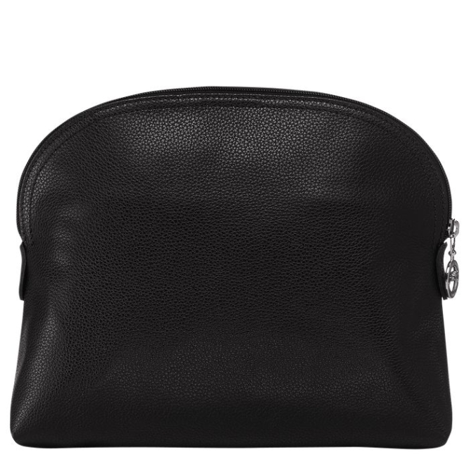 Black Longchamp Le Foulonné Men's Toiletry Bags | US-9087GTQ