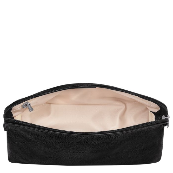 Black Longchamp Le Foulonné Men's Toiletry Bags | US-9087GTQ