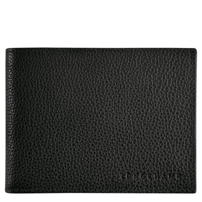 Black Longchamp Le Foulonné Men\'s Wallets | US-6415WRC