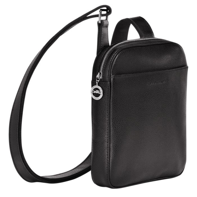 Black Longchamp Le Foulonné S Men's Crossbody Bags | US-0847LQJ