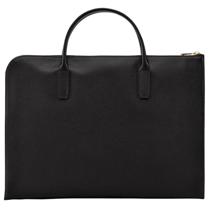 Black Longchamp Le Foulonné S Men's Document Holders | US-4230VJH