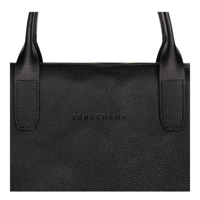 Black Longchamp Le Foulonné S Men's Document Holders | US-4596PMU