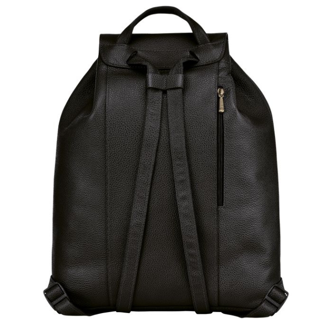 Black Longchamp Le Foulonné Women's Backpacks | US-8701PFI