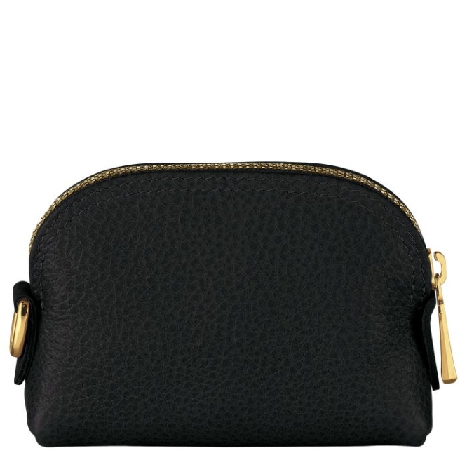 Black Longchamp Le Foulonné Women's Cardholders & Coin Purses | US-5867BWN