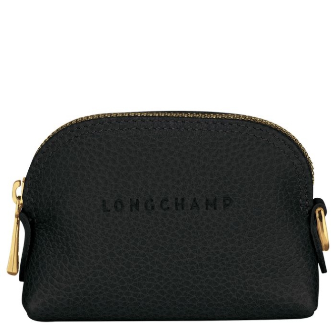 Black Longchamp Le Foulonné Women\'s Cardholders & Coin Purses | US-5867BWN