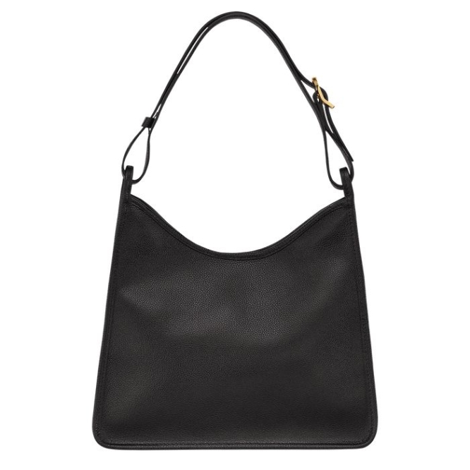 Black Longchamp Le Foulonné Women's Shoulder Bags | US-2416TFZ