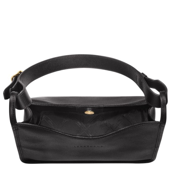 Black Longchamp Le Foulonné Women's Shoulder Bags | US-2416TFZ