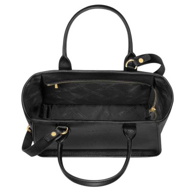 Black Longchamp Le Foulonné Women's Top-handle Bags | US-1763IZQ