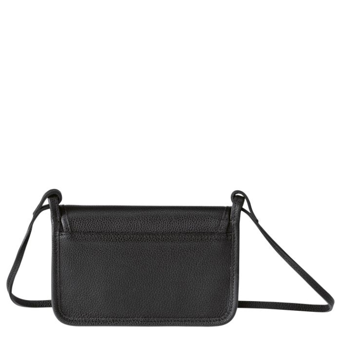 Black Longchamp Le Foulonné Women's Wallets On Chain | US-5724GBZ