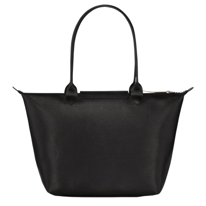 Black Longchamp Le Pliage City L Women's Shoulder Bags | US-5368INM