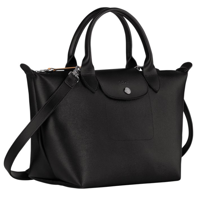 Black Longchamp Le Pliage City S Women's Top-handle Bags | US-9048XWA