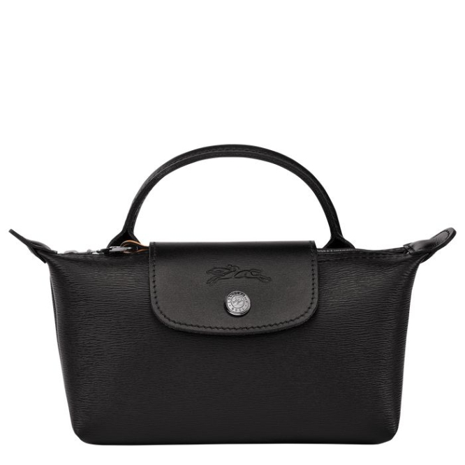 Black Longchamp Le Pliage City Women\'s Pouches & Cases | US-8461SYT