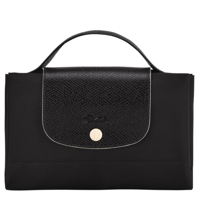 Black Longchamp Le Pliage Club S Women's Document Holders | US-2714ZGW