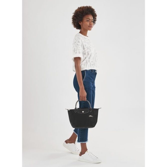 Black Longchamp Le Pliage Club S Women's Top-handle Bags | US-5219VMP