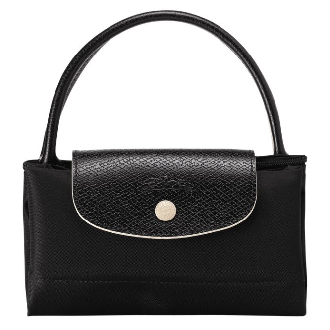 Black Longchamp Le Pliage Club S Women's Top-handle Bags | US-5219VMP