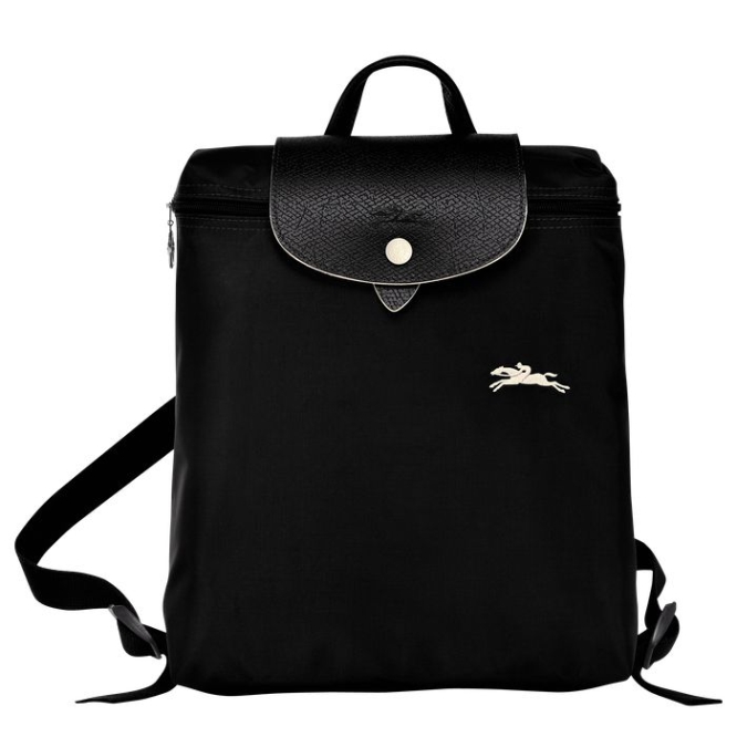 Black Longchamp Le Pliage Club Women\'s Backpacks | US-9651DOA