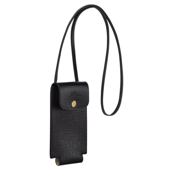 Black Longchamp Le Pliage Cuir Lgp Women's Phone Cases | US-7089MWR