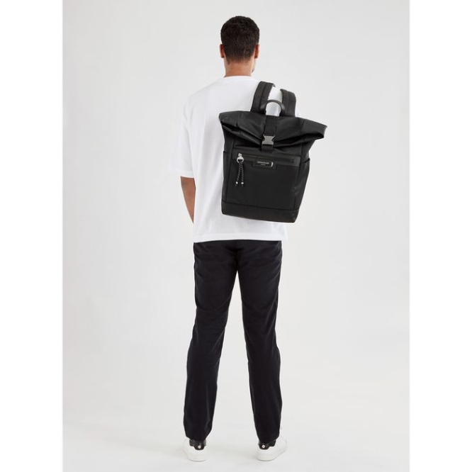 Black Longchamp Le Pliage Energy Men's Backpacks | US-7658RQE