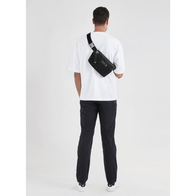 Black Longchamp Le Pliage Energy Men's Belt Bags | US-9246ZPV