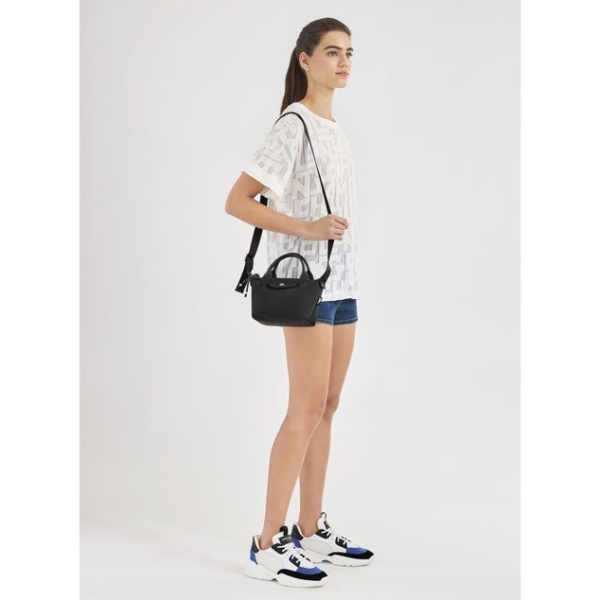 Black Longchamp Le Pliage Energy XS Women's Top-handle Bags | US-9547WLG