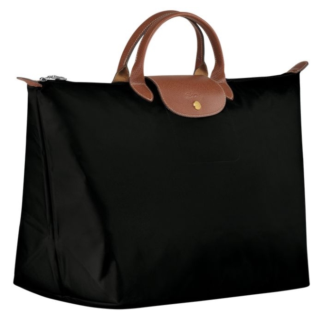 Black Longchamp Le Pliage L Men's Travel Bags | US-6309PMR