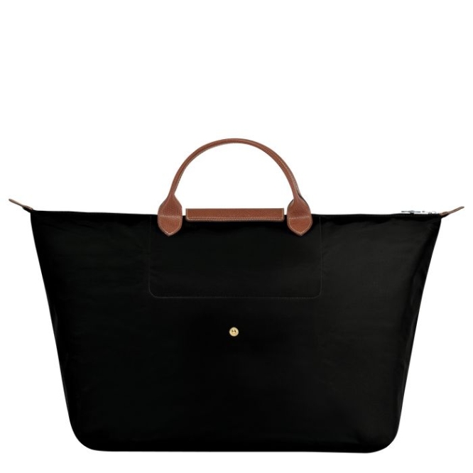 Black Longchamp Le Pliage L Men's Travel Bags | US-6309PMR