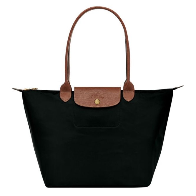 Black Longchamp Le Pliage Original L Women\'s Shoulder Bags | US-1076RDQ