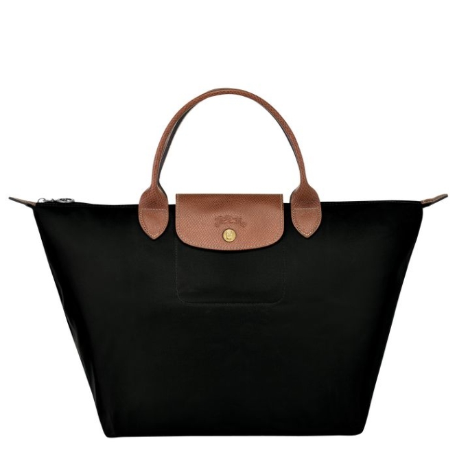 Black Longchamp Le Pliage Original M Women\'s Top-handle Bags | US-7835BGI