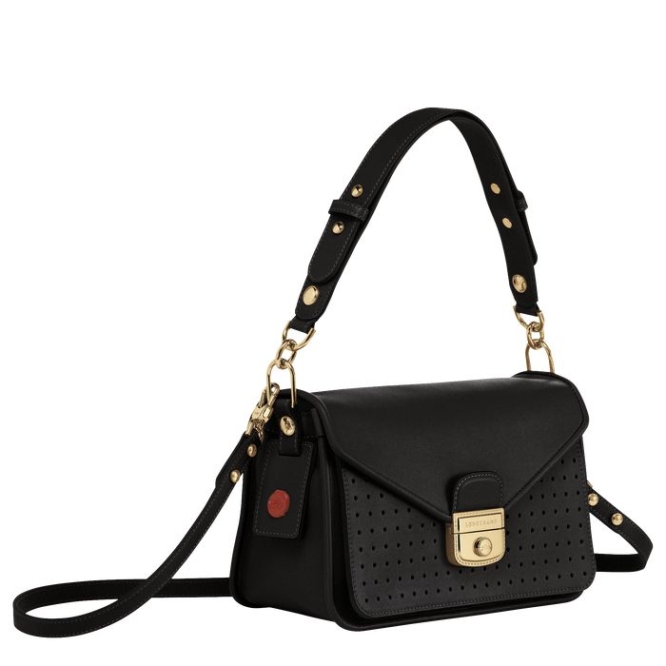 Black Longchamp Mademoiselle S Women's Crossbody Bags | US-7219ASO