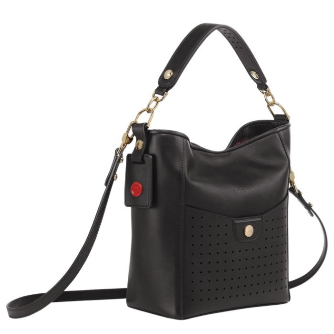 Black Longchamp Mademoiselle S Women's Shoulder Bags | US-4703RFU