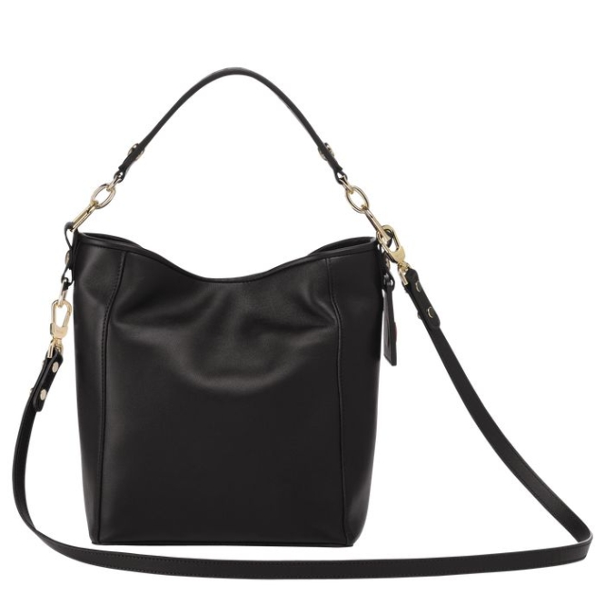 Black Longchamp Mademoiselle S Women's Shoulder Bags | US-4703RFU