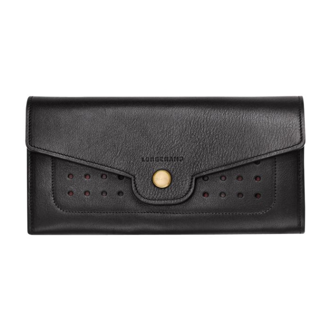 Black Longchamp Mademoiselle Women's Wallets | US-5283ZCT