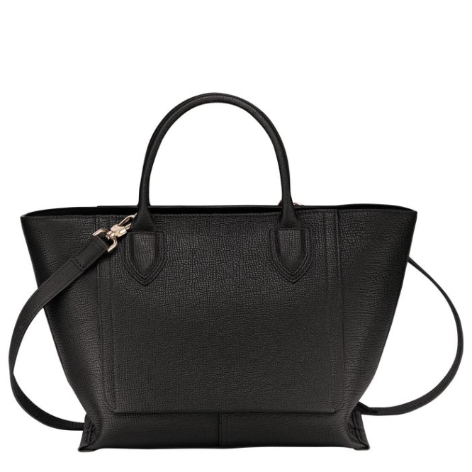 Black Longchamp Mailbox M Women's Top-handle Bags | US-2953CXU