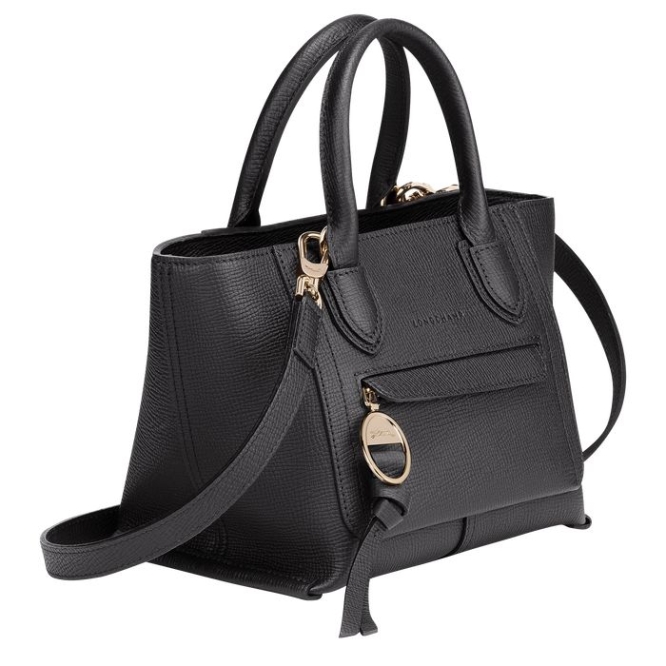 Black Longchamp Mailbox S Women's Top-handle Bags | US-8301HYM